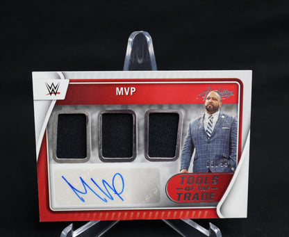 MVP - 2022 Panini Chronicles WWE Absolute Tools of the Trade Patch AUTO TT-MVP