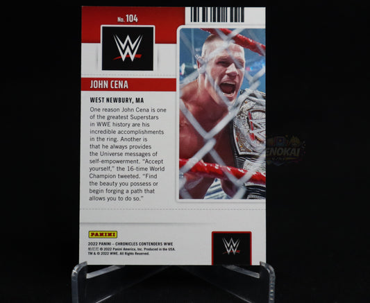 John Cena - 2022 Panini Chronicles WWE #104 Red Season Ticket /199