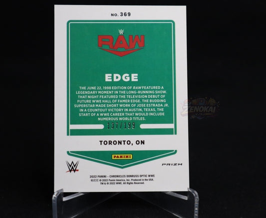 Edge (Adam Copeland) - 2022 Panini Chronicles WWE Red #369 /199 Optic