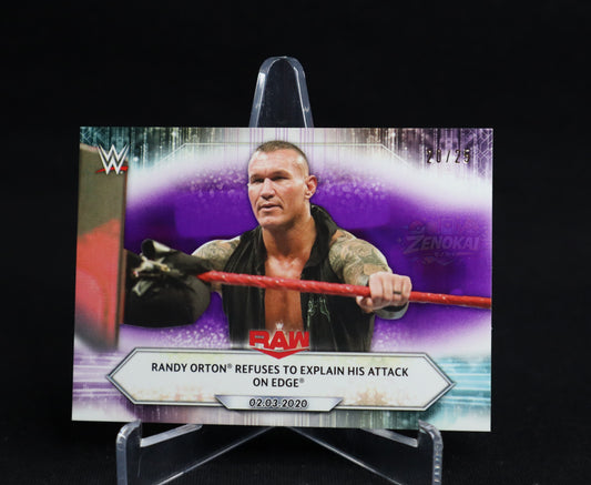 Randy Orton #14 2021 Topps WWE Purple /25