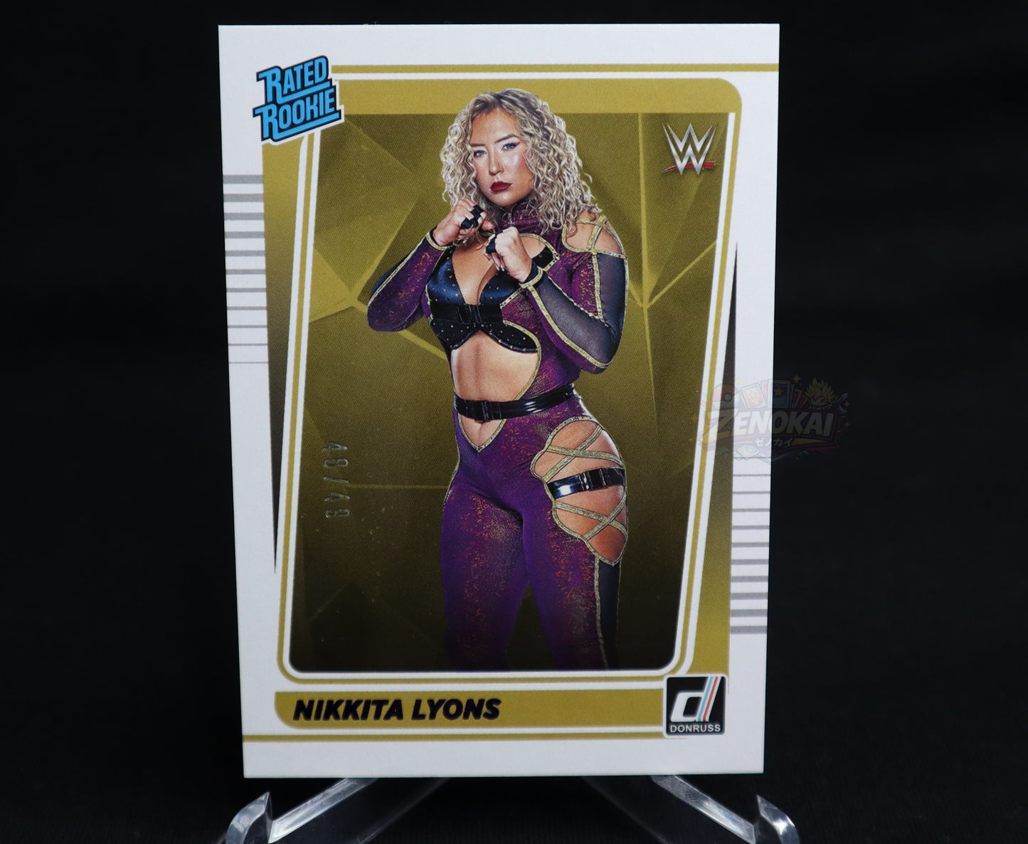 Nikkita Lyons - 2022 Panini Chronicles WWE Donruss ROOKIE PURPLE Rc 48/49