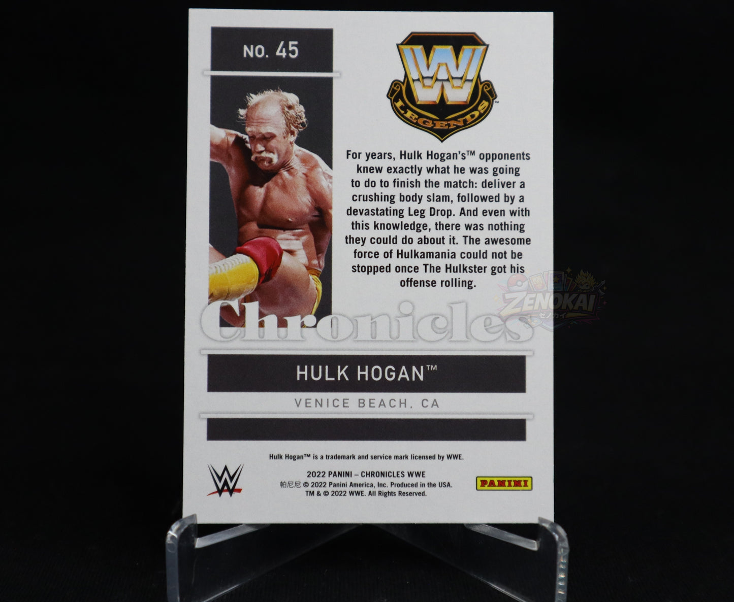 Hulk Hogan - 2022 Panini Chronicles WWE Legends Card #45 NM