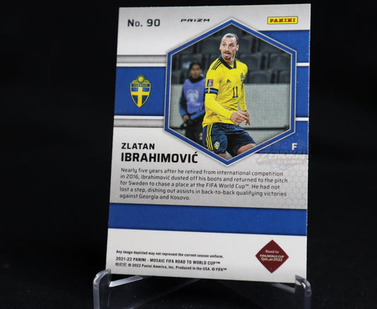 SWEDEN Zlatan Ibrahimovic 2022 Panini Road To World Cup Silver Mosaic Prizm #90