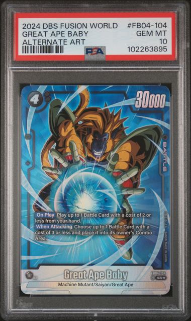 2024 DRAGON BALL SUPER CARD GAME FUSION WORLD ULTRA LIMIT #FB04-104 GREAT APE BABY ALTERNATE ART
